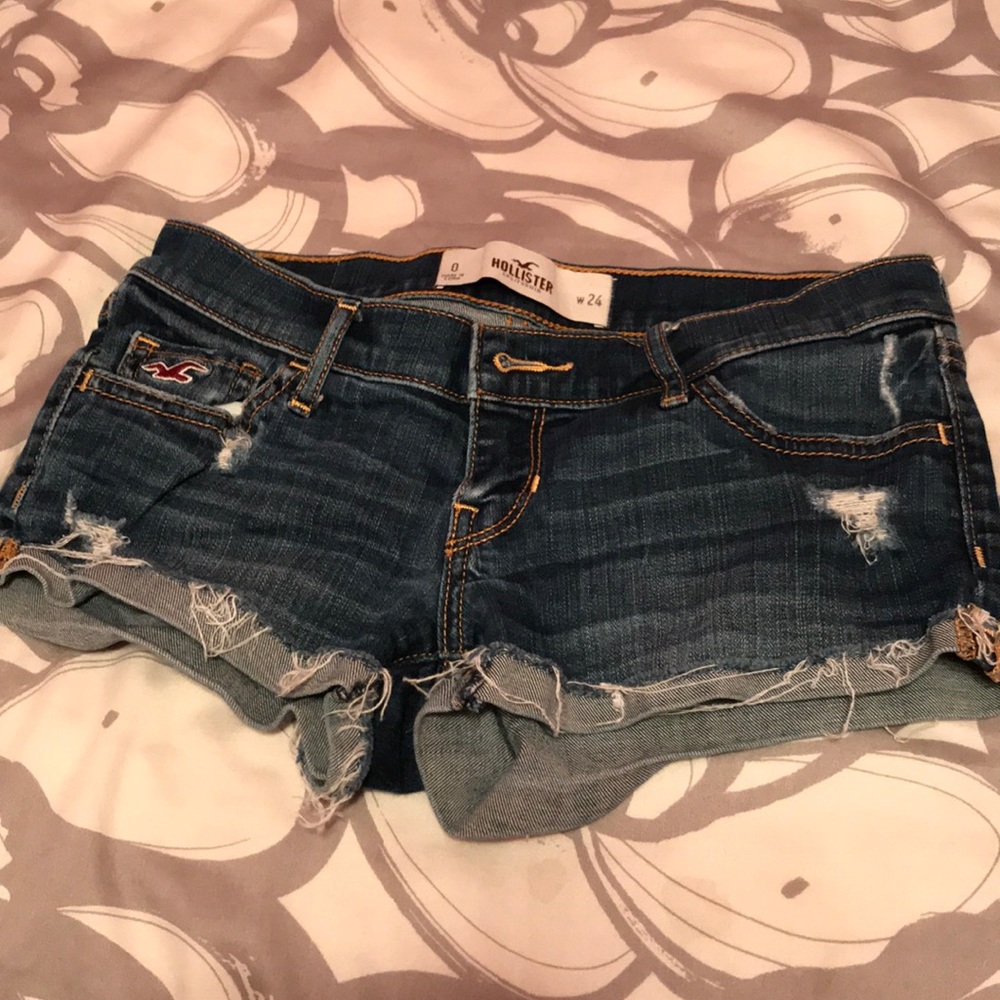 Dark denim Hollister short shorts